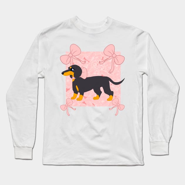 Fancy Weiner Long Sleeve T-Shirt by MoniDW